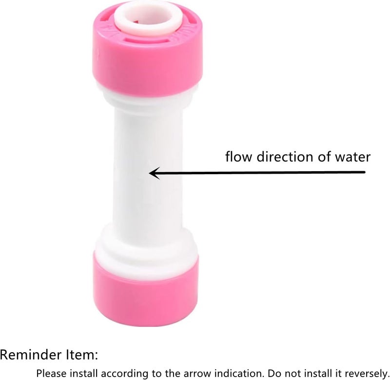 Madavoon 1/4 inch Quick Connect one Way Check Valve for RO purifiers Water Reverse Osmosis System,5 PCS - Image 3